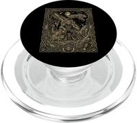 Carta dei tarocchi gotica della costellazione del lupo mannaro PopSockets PopGrip per MagSafe