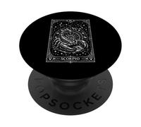 Carta dei tarocchi gotici dello Scorpione Scorpione Scorpione Astrologia PopSockets PopGrip Adesivo