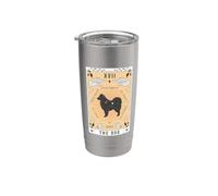 Carta dei Tarocchi Il Cane Finnish Lapphund Spazio Celeste Bicchiere termico in acciaio inox doppia parete