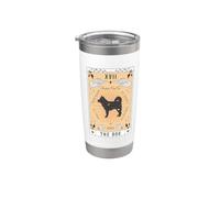 Carta dei Tarocchi Il Cane Klee Kai di Alaska Spazio Celeste Bicchiere termico in acciaio inox doppia parete