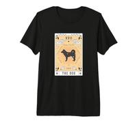 Carta dei Tarocchi Il Cane Klee Kai di Alaska Spazio Celeste Maglietta Premium