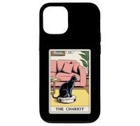 Carta dei Tarocchi Il Carro Gatto Robot Aspirapolvere Divertente Gatto Custodia per iPhone 12/12 Pro