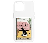 Carta dei Tarocchi Il Carro Gatto Robot Aspirapolvere Divertente Gatto Custodia per iPhone 15