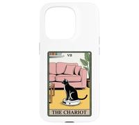 Carta dei Tarocchi Il Carro Gatto Robot Aspirapolvere Divertente Gatto Custodia per iPhone 15 Pro