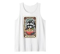 Carta dei tarocchi Il procione giapponese Ramen Noodles Raccoon Canotta