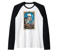 Carta dei tarocchi L'amante del caffè Collaboratore d'ufficio Collaboratore caffè Maglia con Maniche Raglan