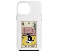 Carta dei Tarocchi L'imperatrice Cat On Robot Aspirapolvere Divertente Gatto Custodia per iPhone 13 Pro Max