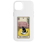 Carta dei Tarocchi L'imperatrice Cat On Robot Aspirapolvere Divertente Gatto Custodia per iPhone 14 Plus