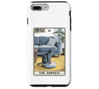 Carta dei Tarocchi L'imperatrice Cat On Robot Aspirapolvere Divertente Gatto Custodia per iPhone 7 Plus/8 Plus