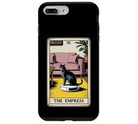 Carta dei Tarocchi L'imperatrice Cat On Robot Aspirapolvere Divertente Gatto Custodia per iPhone 7 Plus/8 Plus