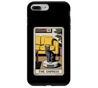 Carta dei Tarocchi L'imperatrice Cat On Robot Aspirapolvere Divertente Gatto Custodia per iPhone 7 Plus/8 Plus