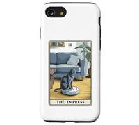 Carta dei Tarocchi L'imperatrice Cat On Robot Aspirapolvere Divertente Gatto Custodia per iPhone SE (2020) / 7/8