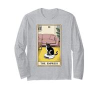 Carta dei Tarocchi L'imperatrice Cat On Robot Aspirapolvere Divertente Gatto Maglia a Manica