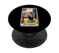 Carta dei Tarocchi L'imperatrice Cat On Robot Aspirapolvere Divertente Gatto PopSockets PopGrip Adesivo