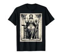 Carta dei tarocchi Logoro Stile Grunge Invecchiato Giustizia Maglietta