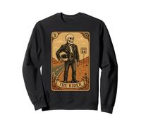 Carta dei Tarocchi Rider - Biker Scheletro Vintage Felpa