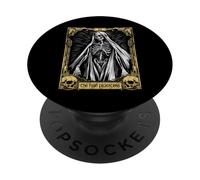 Carta dei Tarocchi Scheletro Mistico - La Somma Sacerdotessa PopSockets PopGrip Adesivo