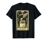 Carta dei Tarocchi The Baker Skeleton Sourdough Starter Gothic Maglietta