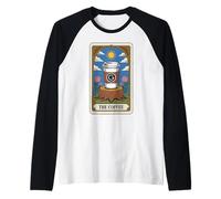 Carta dei tarocchi The Coffee Office Umorismo caffè Divertente Maglia con Maniche Raglan