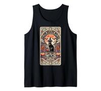 Carta dei tarocchi Vintage Gotica The Witch Black Cat Halloween 2024 Canotta