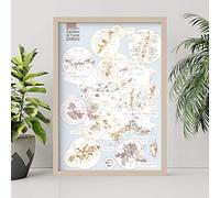 Carta dei vini di Francia AOC/AOP "Geografie" elegante, 70 x 100 cm