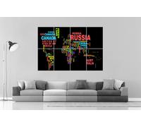 Carta Del Mondo World Map 01 Locandina Grande Formato A0 Stampa Grande