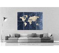 Carta Del Mondo World Map Home Deco Locandina Grande Formato A0