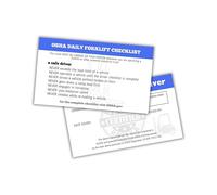 Carta dell'operatore del carrello elevatore | 30 pk 5,1 x 8,9 cm Cert di formazione del raccoglitore di carta con data di scadenza Compila il nome completamento Hard Hat O S H A Checklist Bulk ID Tag