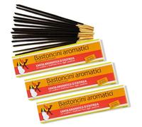 Carta d'Eritrea 48 Bastoncini aromatici, 3 confezioni da 16 bastoncini profumati, Incenso Carta di Eritrea, Deodorante per ambienti