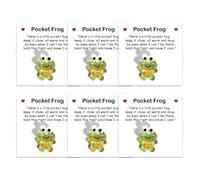 Carta di abbraccio emotivo,Carta di abbraccio emozione rana - 6X Carta di sostegno emotivo piccola rana in resina | Donne e uomini mostrano biglietti di auguri d'amore e