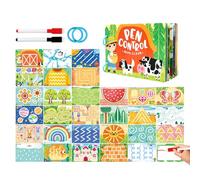 Carta di addestramento del controllo della penna, gioco di pratica della scrittura a mano riutilizzabile per la scrittura educativa, libro di apprendimento interattivo per bambini ragazze per bambini
