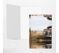 Carta di auguri di festa della perla della fibbia di amore verticale di stampa dell'automobile antica con le buste per gli amici, la