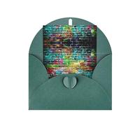 Carta di auguri di festa della perla della fibbia di amore verticale variopinta della stampa del muro di mattoni con le buste per gli amici, la