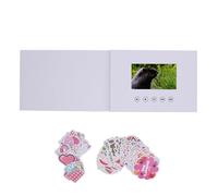 Carta di Auguri Video, Schermata LCD da 5 Pollici 720p HD 128M Memoria Brochure Video, Brochure Video di Marketing Aziendale A5 Dimensione 210x150x10mm con Batteria da 500 MAh