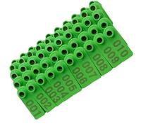 Carta di identificazione del bestiame, Confezione da 100 marchi auricolari for bestiame multicolore, diametro 3 cm, for bovini, ovini e suini(Green,801-900)