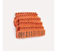 Carta di identificazione del bestiame, Etichette auricolari in TPU for bovini, ovini, caprini, suini con numeri di serie, multicolore, 100x75 mm(Oranje,No.101-200)