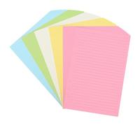 Carta di ricarica a righe formato A5, pagine colorate a righe per raccoglitori a 6 anelli, quaderni, agenda, organizer a 6 fori, 50 fogli/100 pagine, a righe (21 x 14,2 cm) (1)