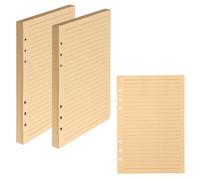 Carta di Ricarica A5,160 Fogli Carta a Righe a 6 Fori,14,2x20,9 cm Confezioni di Ricarica di Carta Fogli A5 con Buchi,Pagine per Raccoglitore ad Anelli per Appunti Planner, A5 Linee Orizzontali