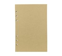 Carta di ricarica/foglie sciolte per cartelline portadocumenti ad anello rotondo con copertura a 6 fori da 8,5 pollici A5 (A5 Brown Refill Paper Kraft Paper, 1 Package)