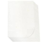 Carta di riso A4, 50 fogli di fibre vegetali naturali di gelso, testurizzate, stampabili, carta Washi per artigianato, scrittura, pittura, confezioni regalo, biglietti (bianco floreale)