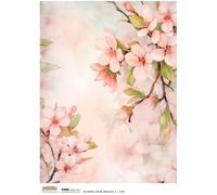 Carta di riso A4 Scraplove - decoupage per scrapbooking - Fiori Tree Branch 4 ramoscelli di albero da frutto
