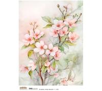 Carta di riso A4 Scraplove - decoupage per scrapbooking - Fiori Tree Branch 7 Ramo di fiori