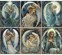 Carta di riso Angeli di Natale, 20 x 26,6cm (6 pezzi) - 6 disegni per scrapbooking, cartoline, artigianato, decoupage da CRAFT KREATIVELY artigianato Craft Kreatively