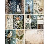 Carta di riso botanica, 21 x 27 cm, per decoupage, per mobili, tecnica mista, biglietti e artigianato, per decoupage CRAFT KREATIVELY