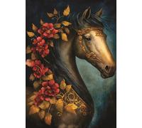 Carta di riso Cavallo floreale con cavallo, 29 x 40cm (1pc) - per decoupage di poster per mobili da CRAFT KREATIVELYFloral Horse Rice Paper
