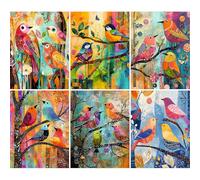 Carta di riso con uccelli stravaganti, 21 x 27 cm, per decoupage, per mobili, tecnica mista, biglietti e artigianato, per decoupage CRAFT KREATIVELY