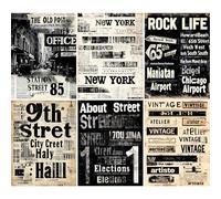 Carta di riso industriale grunge, 21 x 27 cm, per decoupage, design per mobili, tecnica mista, biglietti e artigianato, decoupage CRAFT KREATIVELY