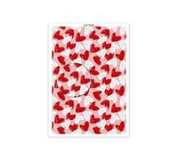 Carta di trasferimento dell'argilla del cuore dell'amore per l'orecchino dell'argilla che fa i gioielli di carta solubile in acqua fogli di trasferimento del cuore di San Valentino adesivo