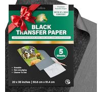 Carta di trasferimento in grafite, 50,8 x 91,4 cm, 5 fogli, carta carbone cerata per tracciare, MyArtscape (nero)