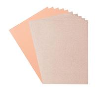 Iris Ohyama Florence Cartoncino 216 Carta Glitterata (250 g/m²) Champagne/Sorbetto, A4, 10 Fogli, per Scrapbooking, Creazione di Biglietti, Fustellatura e Altro Mestiere, Arancione & Sorbet
